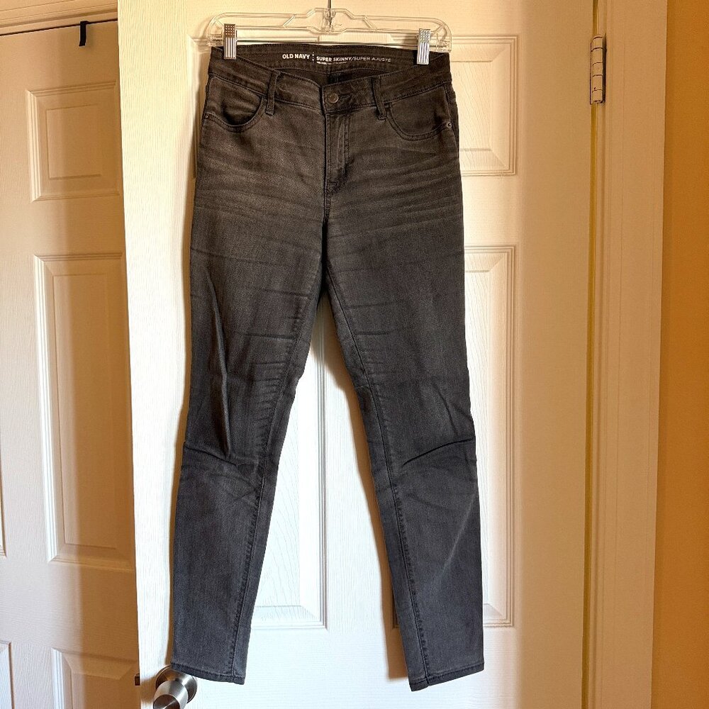 Old Navy, Super Skinny, Mid-Rise, Jeans, Grey, size 4